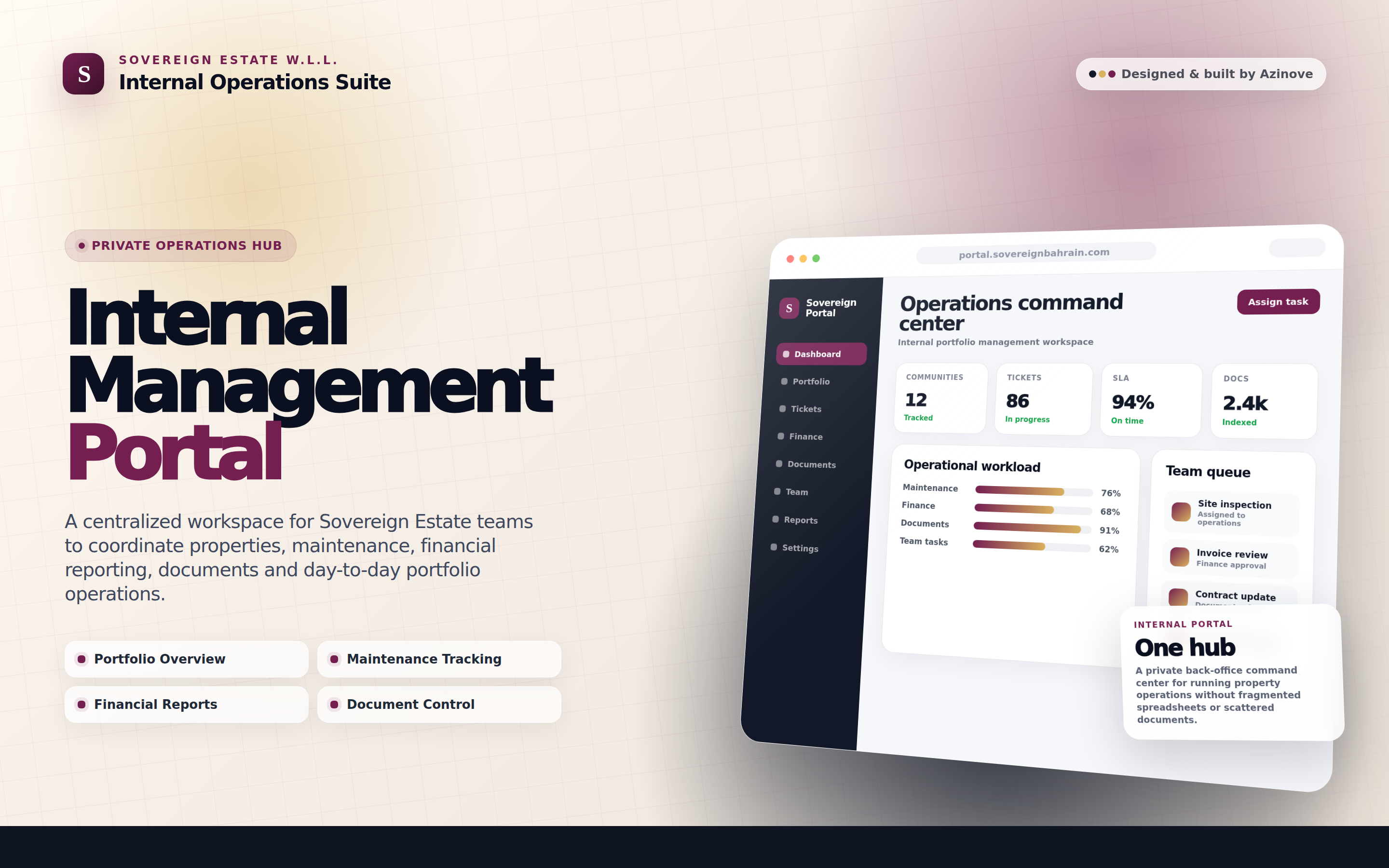 Sovereign Estate - Internal Management Portal